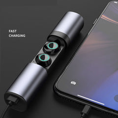 Portable Phone Charger with Bluetooth Headphones in One