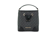Michael Kors Mercer Small Black Signature Bucket Crossbody Bag