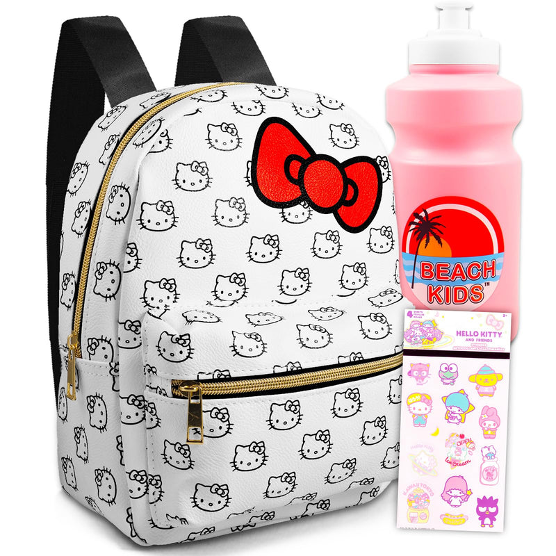Hello Kitty Mini Backpack for Girls - Bundle with 10