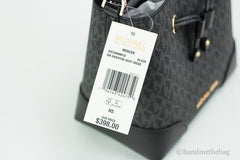 Michael Kors Mercer Small Black Signature Bucket Crossbody Bag