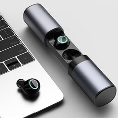 Portable Phone Charger with Bluetooth Headphones in One